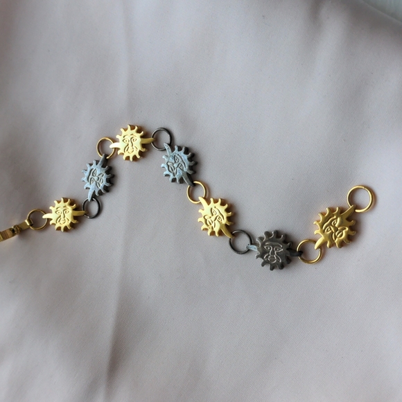 Sterling Silver Celestial Happy Sun Bracelet - Picture 7 of 8